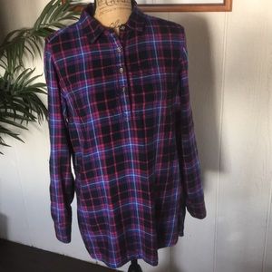Tommy Hilfiger Women’s Pullover Flannel Top Size M